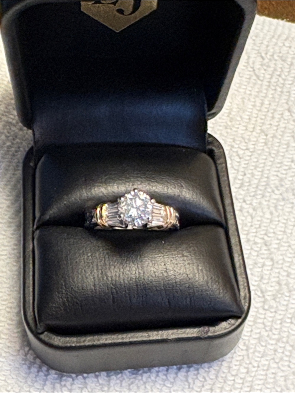 Estate Platinum & 18K Yellow Gold 1.25 Carat Natural Diamond Engagement Ring